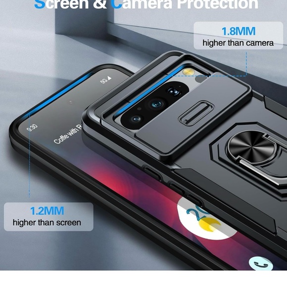 for Google Pixel 8 Case, [Built-in Rotatable Kickstand Ring] - Picture 2 of 12